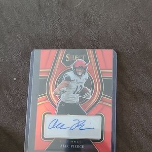 Alec Pierce Select Football Card with Signature